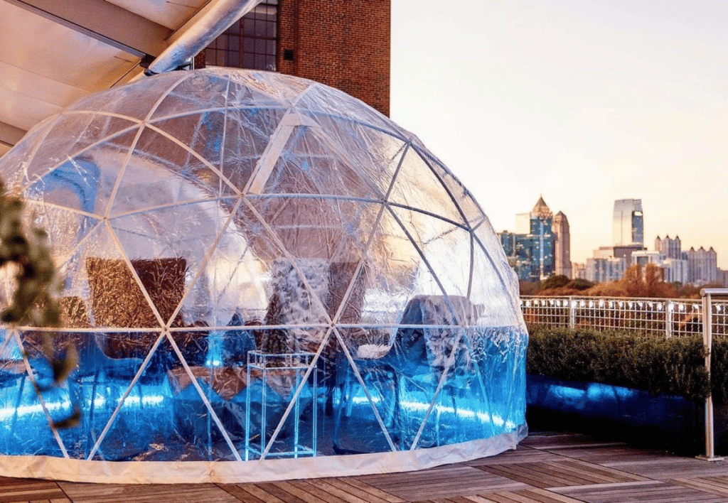 Treat Your Valentine To Sunset Igloo Dining At Ponce City Market