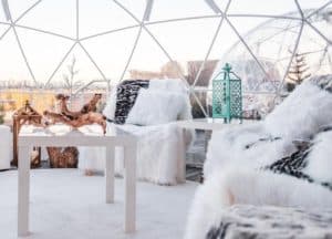 Igloo dining at Atlanta's PCM for Valentine's Day