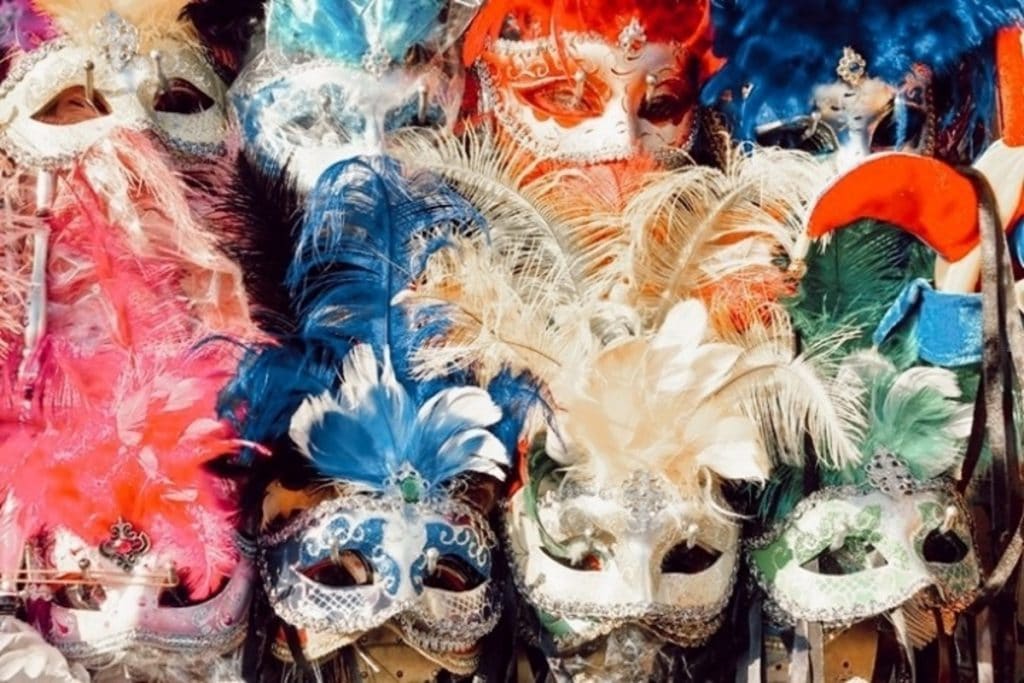 Mardi Gras masks at Ponce City Market