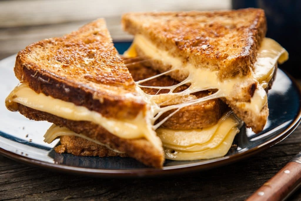 A grilled cheese sandwich from the Atlanta Grilled Cheese Festival