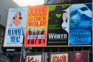 Billboards for Broadway musicals