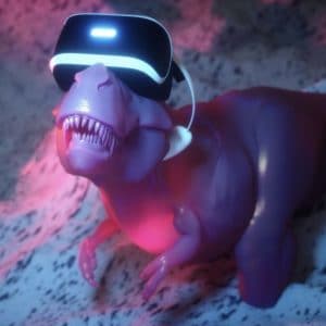 Dinosaur with VR for the Atlanta Digital Art Week