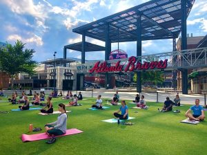 Yoga class at The Battery Atlanta