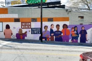 Mural in Midtown Atlanta for International Women's Day