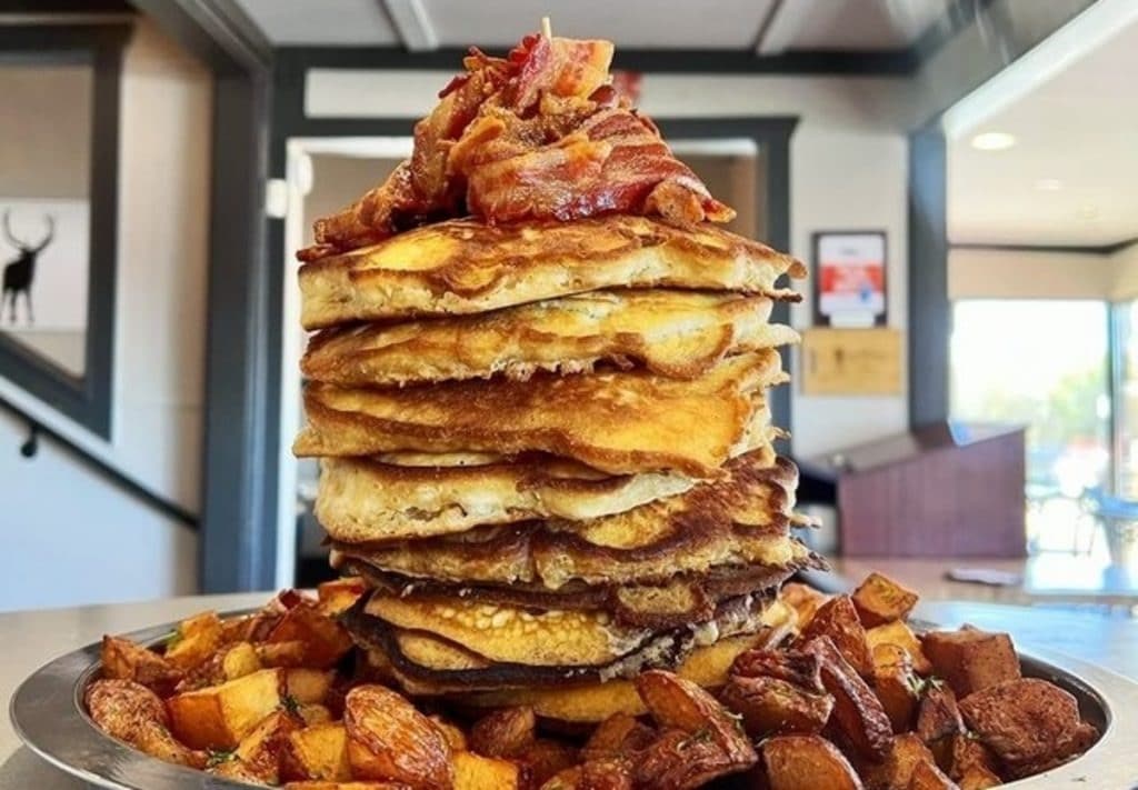 Insane pancake challenge at Big Oak Tavern