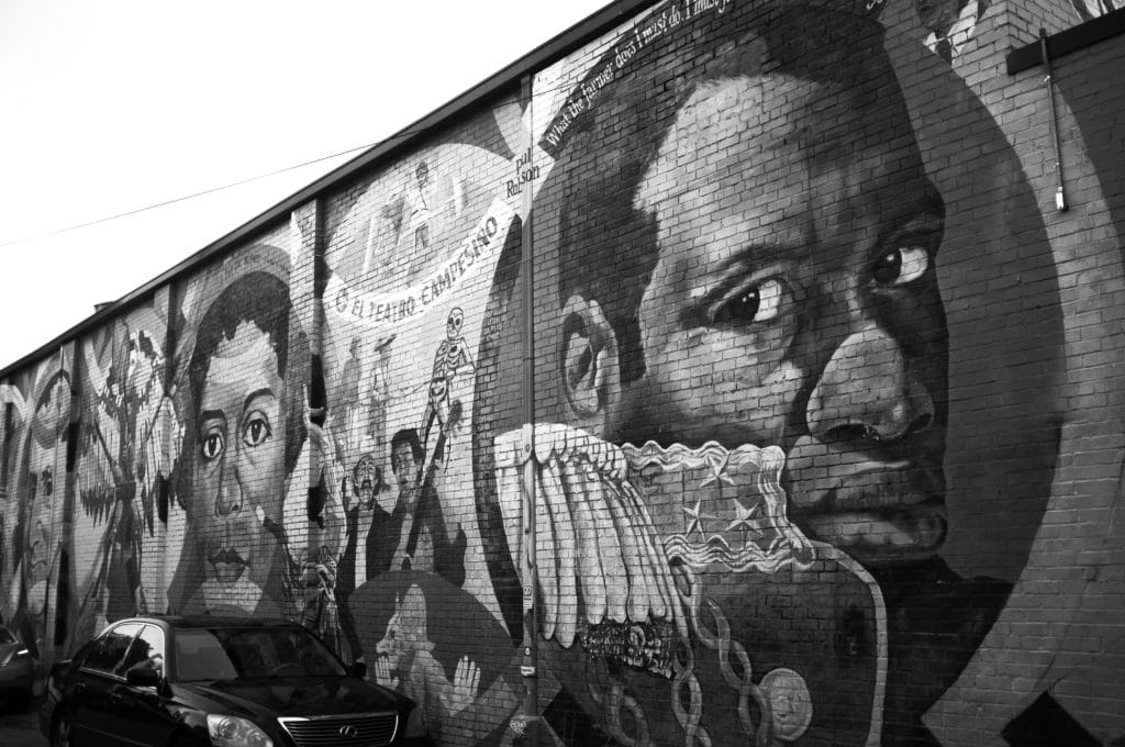 A large mural on a wall in Little Five Points, Atlanta