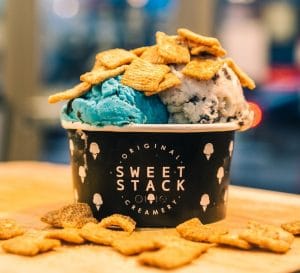 Ice cream creation at Sweet Stack Creamery in Atlanta