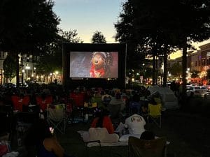 Outdoor movies in the summer