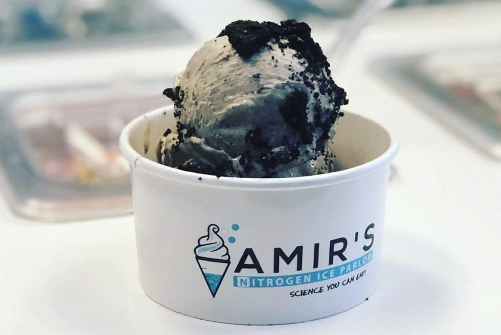 Ice cream from Amir's Nitrogen Ice Parlor