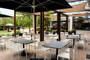 One Flew South's patio on the BeltLine
