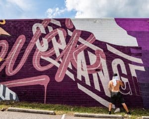 Outerspace street art celebration and mural project in Atlanta