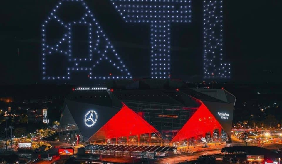 WATCH: Epic Drone Light Show Beams Up Atlanta To Celebrate Local Musicians