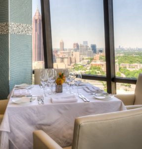 Incomparable views from Nikolai's Roof, one of Atlanta's fabulous hotel restaurants
