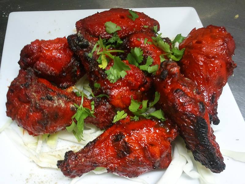 Chicken wings on a plate. 
