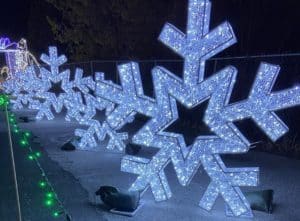 Snowflake installation at Atlantic Station's holiday lights show!