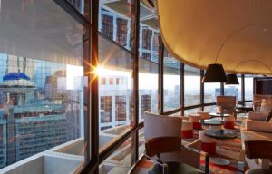 The rotating restaurant and lounge 'Polaris' at Downtown Atlanta's Hyatt Regency hotel
