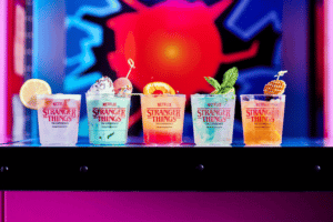 Drinks at the Stranger Things experience in Atlanta