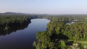 Aerial view of the nature at Callaway Gardens