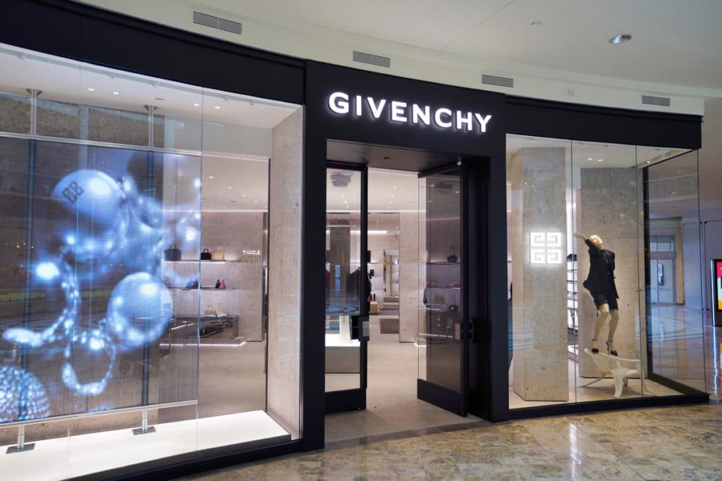 New luxury stores, including the newly opened Givenchy (exteriors pictured), will open at Atlanta's Phipps Plaza in Buckhead