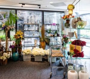 Displays inside Atlanta's Buckhead Florist