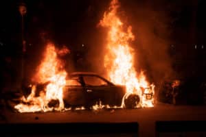 Things considered normal in the ATL: Burning cars