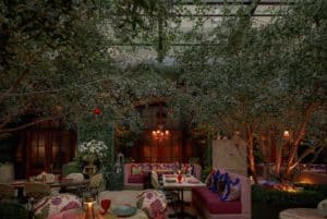 Floral interiors at Buckhead's The Garden Room in Atlanta