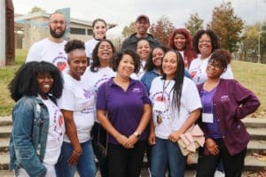 Volunteers and staff from the center for Black Women's Wellness in Atlanta