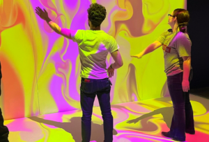 The immersive color room at Fernbank Museum's newest color exhibit in Atlanta