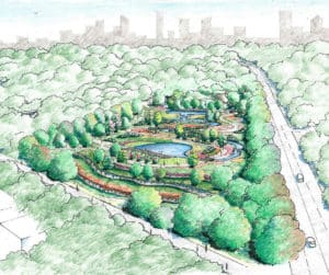 Rendering image for the Atlanta Botanical Garden's upcoming BeltLine expansion