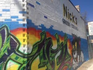Mural and exteriors at  Nick’s Food To Go in Atlanta
