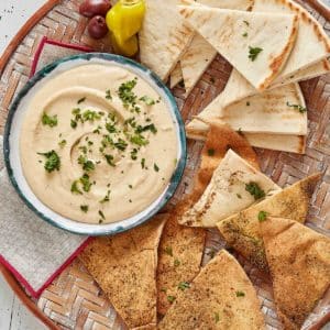 Hummus and pita from Taziki's Mediterranean Cafe