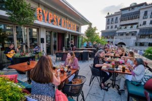 Outdoor seating at Buckhead's Gypsy Kitchen